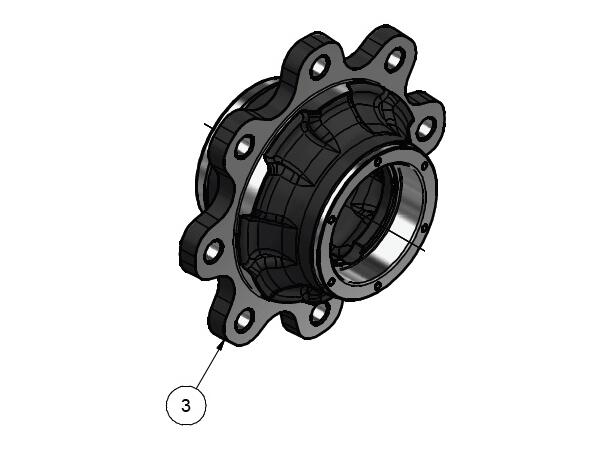 nav boss 880 10-bolt M22 for lager 32216 +32213