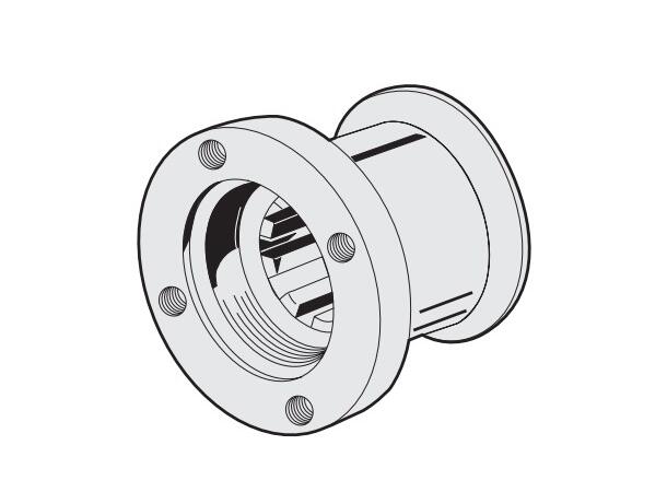 Adapterflens med invendig lastebilspline 8 tenner DIN 5462