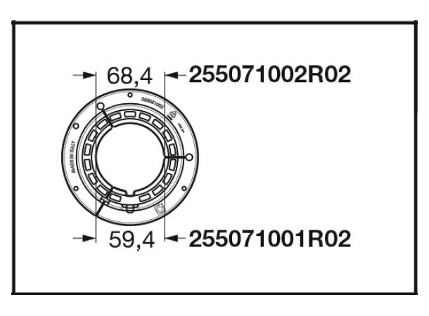 LØPERING BYPY GLOBAL G7-G8 - INDRE G7-G8.  Ø59,4 x 81,0mm