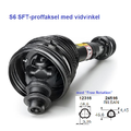 S6 SFT AKSEL m/80° og LR23 1700Nm " Free Rotation " - 1000rpm