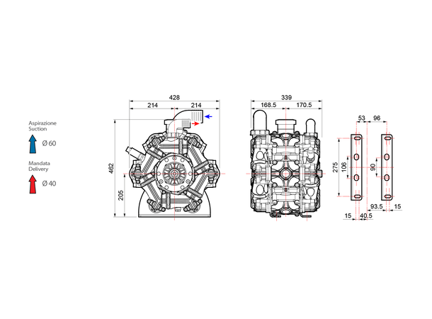 Spylepakke vei 300L/min 20 bar BPS 300