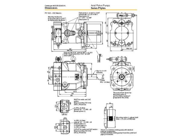 Stempelpumpe Variabel - 92cc L LS ø40 ISOø160