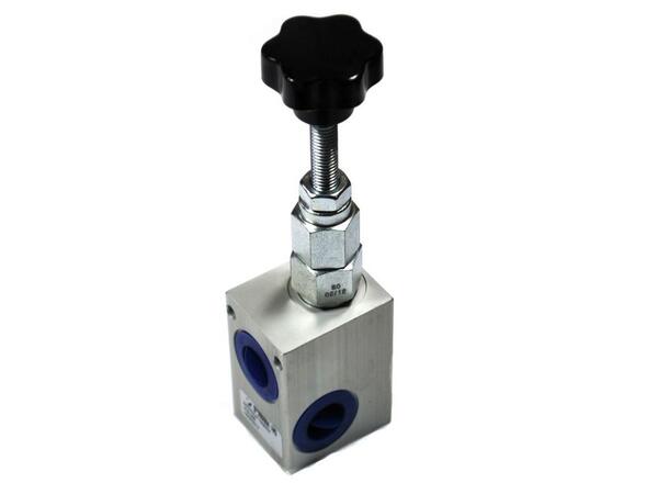 Trykkbegrenser 1/2" 130bar m/ratt