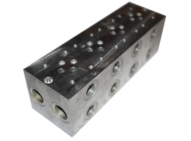 Ventilblokk eurofluid NG6 uten trykkbegrensningsventil allu<210bar