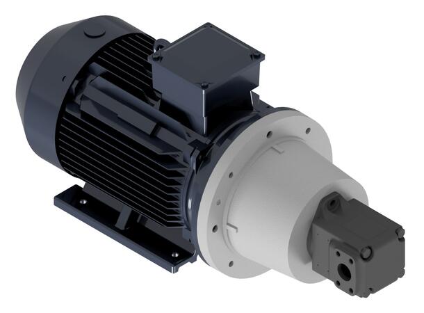 Elmotor 11 kW med vingepumpe 21,3 ccm 31 l/min, 210bar cont / 240bar inter