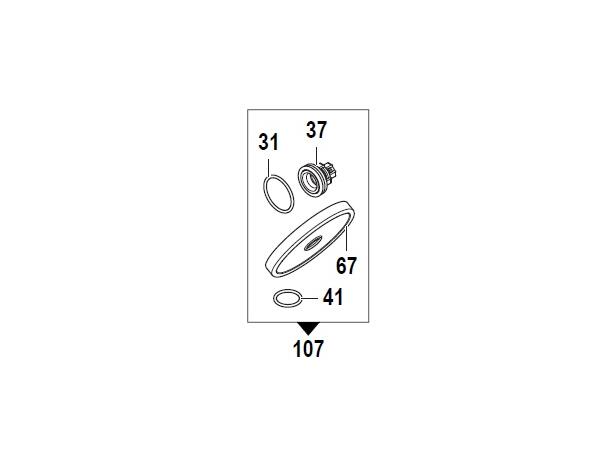 Kit for APS 61-71 mebran, tilbakeslag, Pos 108 Komplett