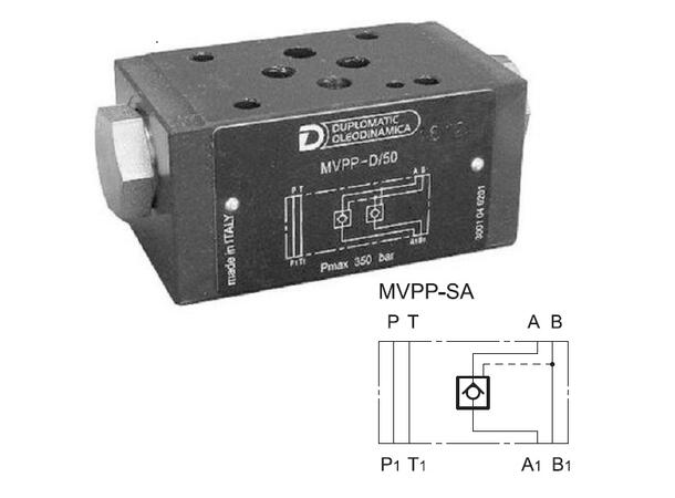 Tilbakeslagsventil MVPP-SA/50 pilot CHM3-SA/10N Cetop 03