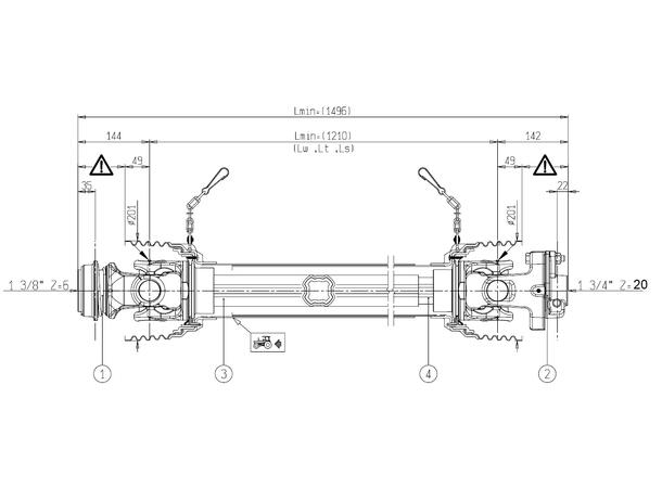 1 3/4’’ – Z6 med brytebolt 4500Nm
