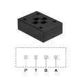 Blindlokk A, B, P, T stengt Cetop 03 PE-MD1/20 (EB103) H=10mm
