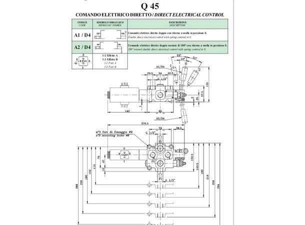 Retningsventil Q45/1E/1E/1E/1E/E1/E124V Q45-F1SN(185)- 6x103/A1/D41-F3D D41=24VD