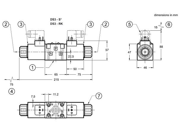Retningsventill DS3-S1/10N-D00 u/spoler DC Cetop 03