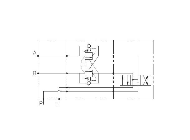 Oversenterv. dbl. NG10 350bar pilot 6,2:1