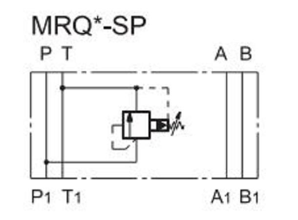 Trykkbegrensningsventil MRQ5-SP/51 Cetop 03,0-210bar, P=>T, Pilotstyrt