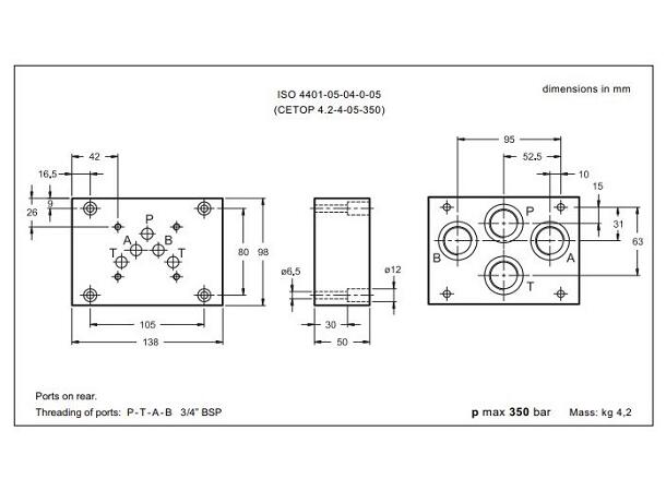 Underplate NG10 3/4" porter under, stål