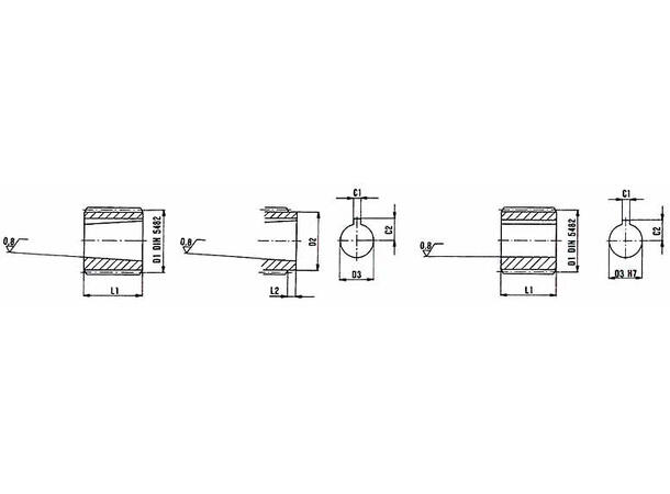Spline h. BF2T Z14 25X22 4mm kile for pumpe gr. 2.