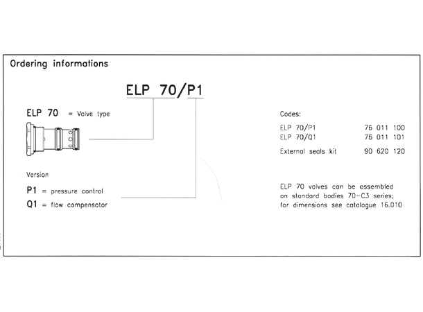 Logikkelement ELP 70/P1 320 l/min