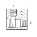 Hus for 50/2 3/4" G STÅL 50-LO-B12/FE