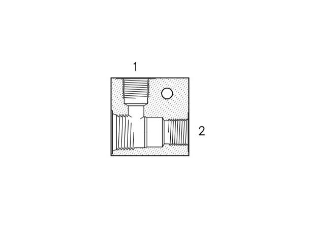 Hus for 50/2 3/4" G STÅL 50-LO-B12/FE